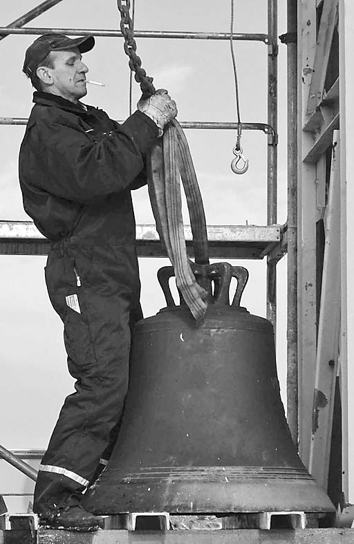Arbeiter mit Glocke